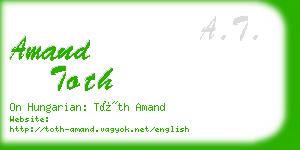 amand toth business card